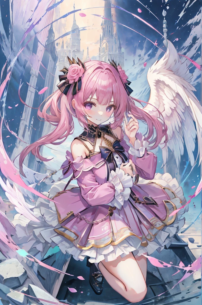 Ideal Beautiful Girl、Archangel、smile、Very cute pink ****ta dress