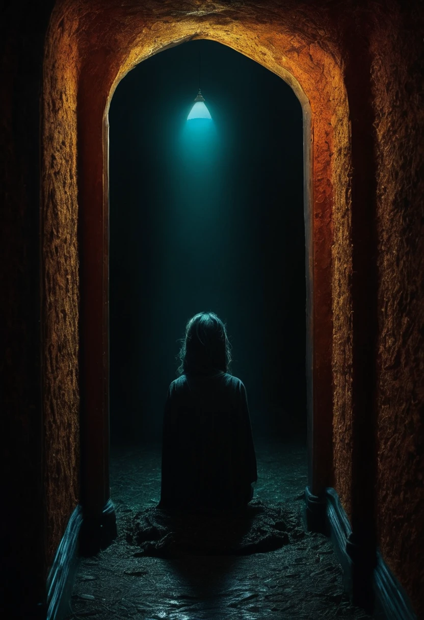 My fears seen from my soul are different and I feel them in different bodies. , my fears look sad and desolate ,the image looks very real, impressive colors 16k light of nostalgia dark and sad atmosphere depth of field 24k composition photography volume in shadows communicate idea unique piece work of art spectacular lighting