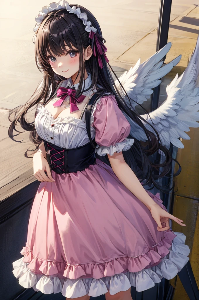 Ideal Beautiful Girl、Archangel、smile、Very cute pink ta dress
