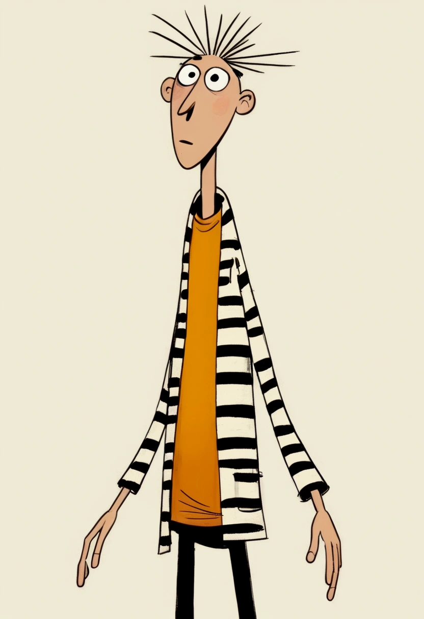 (((Exaggerated digital character sketches:1.37,Matchstick Men))).(1 zebra,(Exaggerated expression,),(Black sketch lines,Loose brushstrokes create the outline,Cartoon Style. Bright colors and simplified lines, sketch)。(Exaggerated body movements),(Large area of blank)