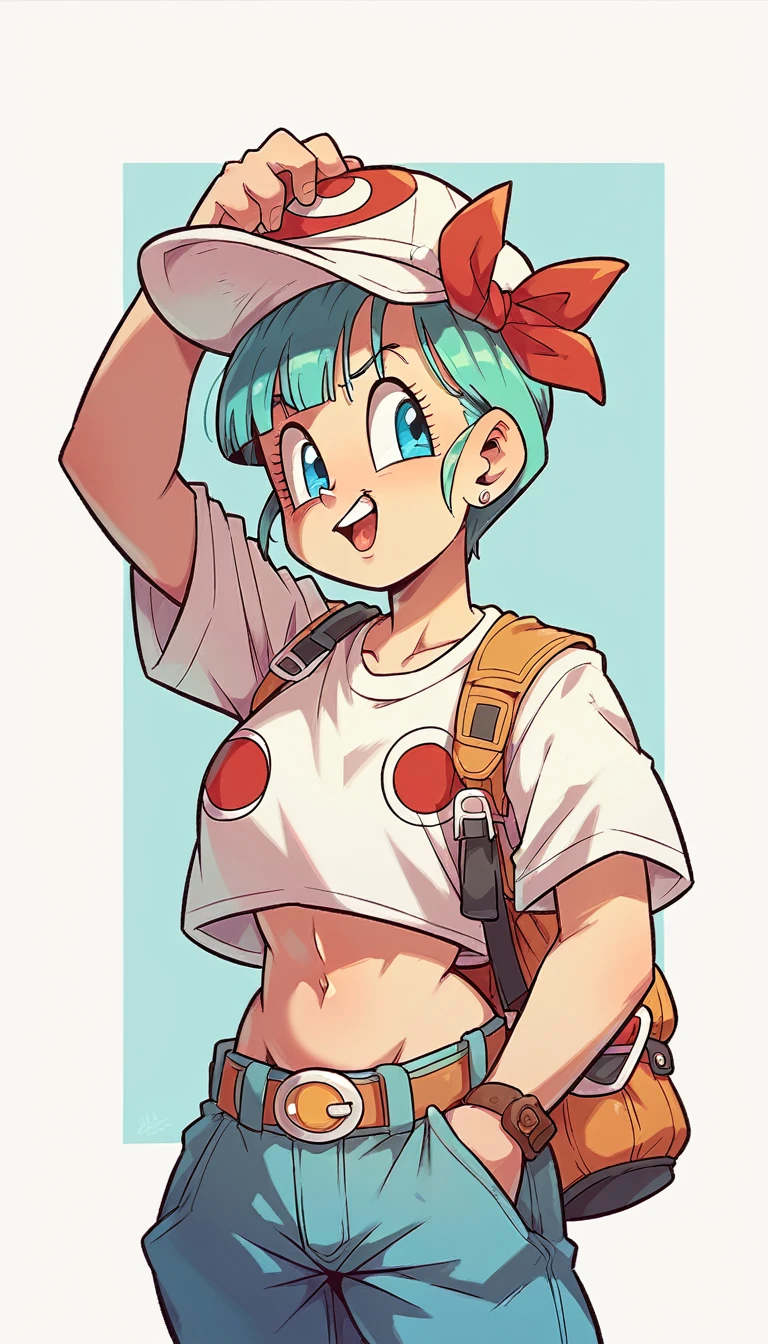 Imagine Bulma from the Dragon Ball anime