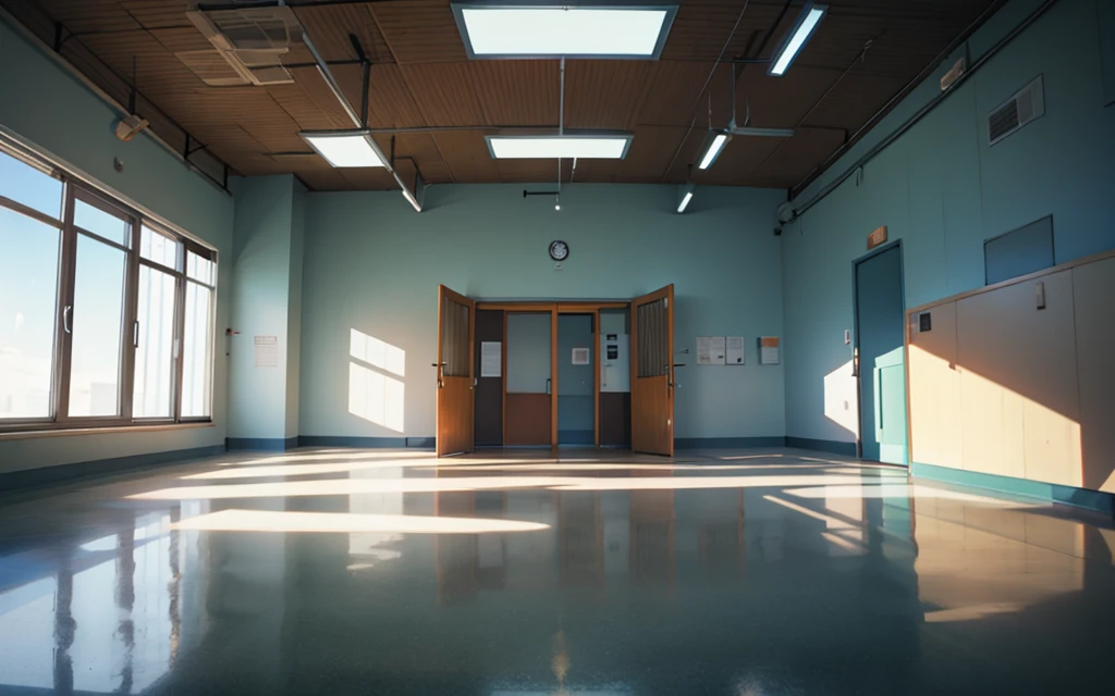 generate an image inside a school in the united states, clima tropical 