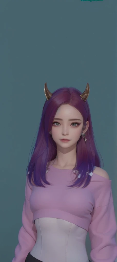 Very detailed faces, realistic beautiful girl with horn