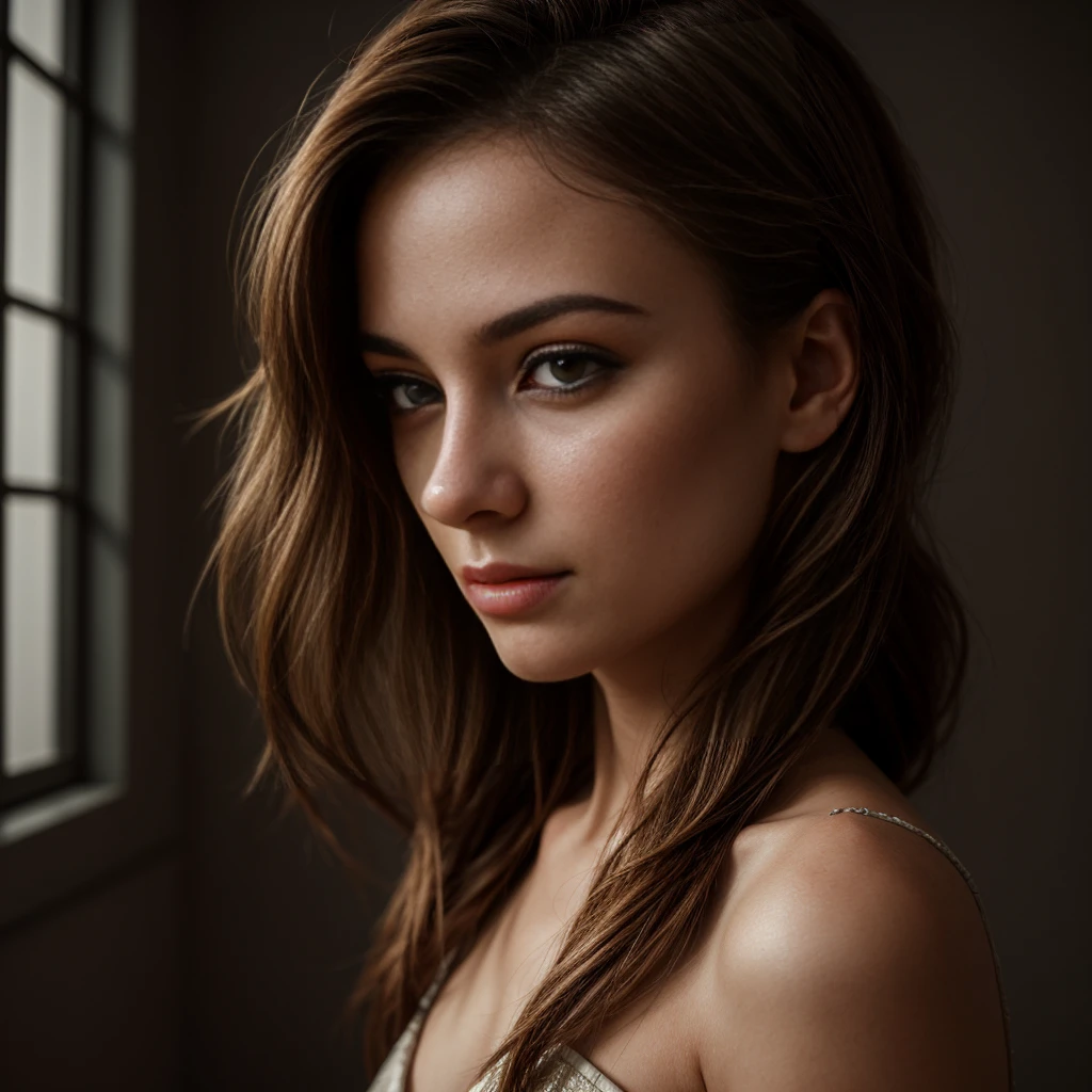 A girl in a cozy bedroom, beautiful detailed eyes, beautiful detailed lips, extremely detailed eyes and face, long eyelashes, elegant posture, intricate interior details, soft lighting, warm color palette, photorealistic, masterpiece, 8k, ultra-detailed, professional, cinematic composition, dramatic chiaroscuro lighting, muted tones, dramatic shadows, seamless blending, intricate textures, lifelike, volumetric, sharp focus, vibrant colors, glowing skin, flowing hair, atmospheric, emotive, mystical, dreamlike, ethereal