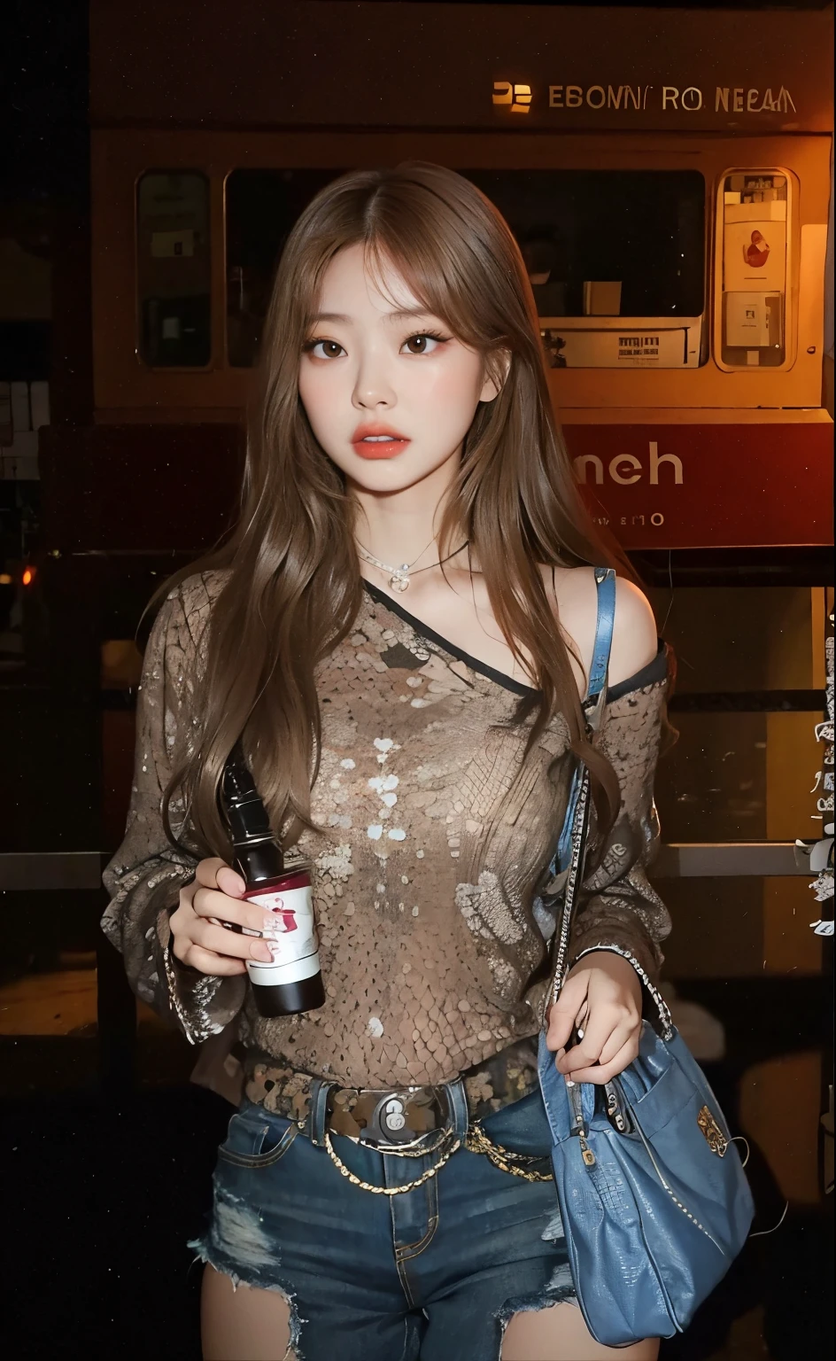 Jennie Kim with curly hair 