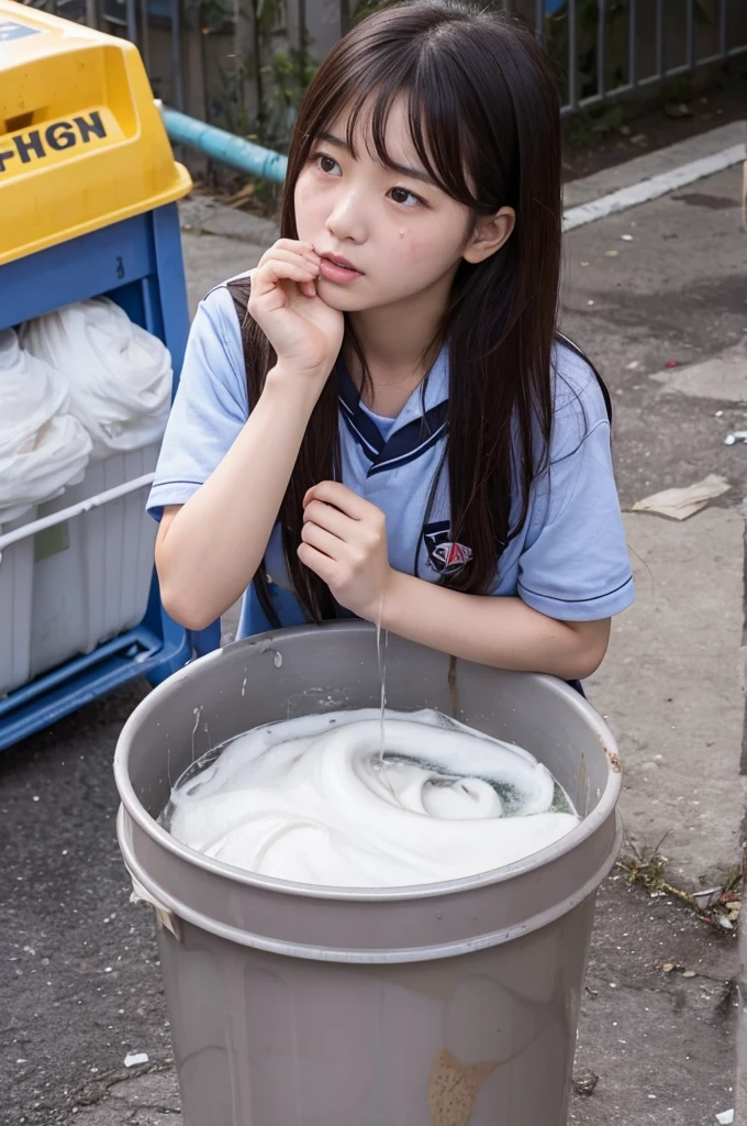 Porn Image、Korean high school girl abandoned in garbage house、Semen is poured on、Tattered、It is dirty、Miserable、defeat、despair、Sperm overflowing from the genitals