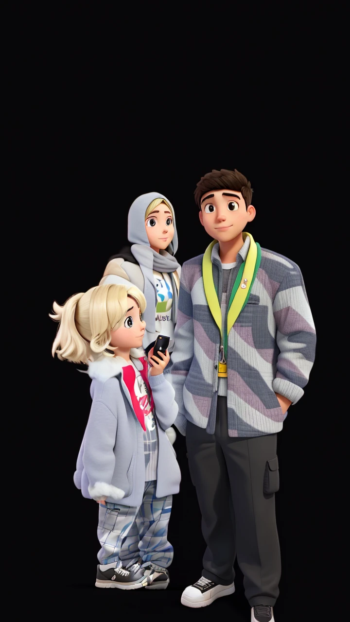 A young adult male and female taking a selfie infront of a plane