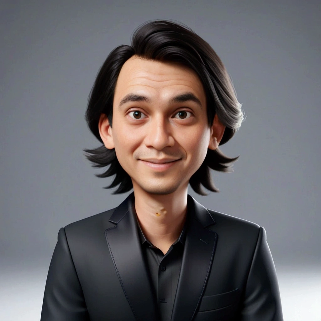 Cartoon character of a man in black glasses and blue shirt, animation character, stylized character, animation style rendering, 3d stylized, Arnold Maya rendering, Stylized 3D rendering, toon render screenshot, 3d character, 3d character, Stylized 3D rendering, 3D character rendering, cartoon character, Personagem de close up, character posing,  (Pixar-style) (master part:1.2) (bokeh) (best qualityer) (skin detailed) (detailed texture) (8k) (Argilla) (cinematic lighting) (sharp focus