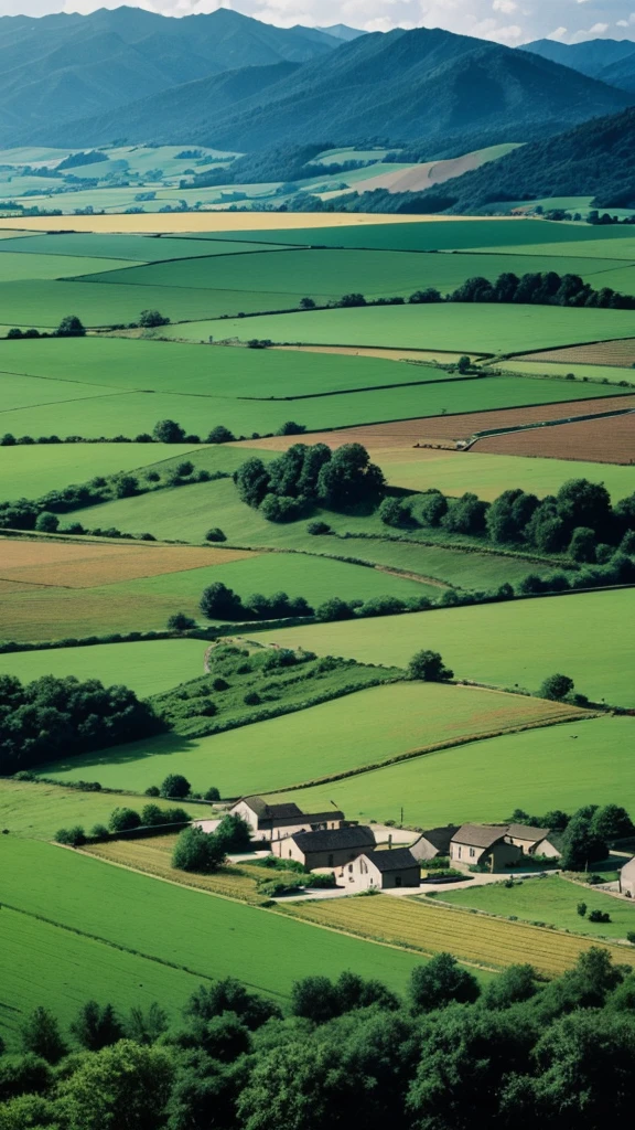fields and villages, 80s, cinematic