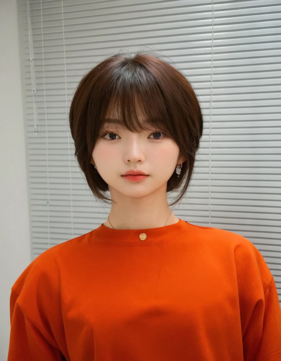 Best Quality, 8k, Masterpiece, (Portrait: 1.3), (photo realistic:1.4), (hyper realistic:1.4), Sharp Focus, looking at viewer, (smoother lighting:1.1), (increase cinematic lighting quality:0.9), realistic lighting, backlighting, light on face, ray trace, (brightening light:1.2), (Increase quality:1.4), sharp detail, (best quality real texture skin:1.4), finely detailed eyes, black_eyes, finely detailed face, 25 year old Korean woman