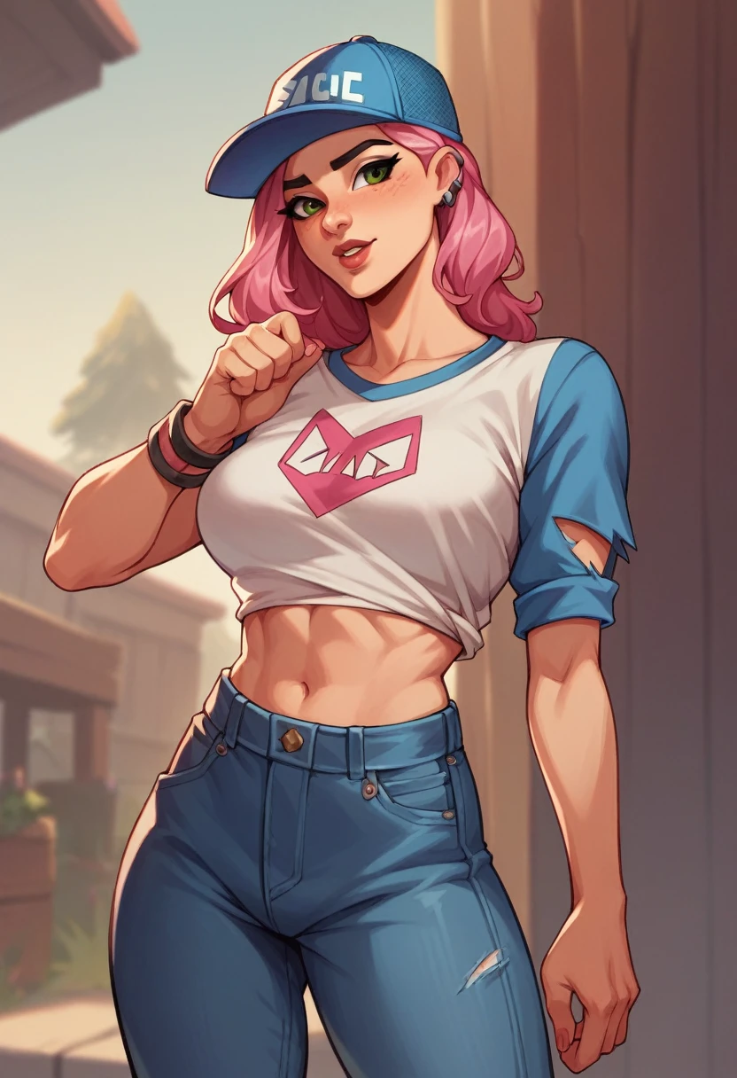 female fortnite character , in an old game setting