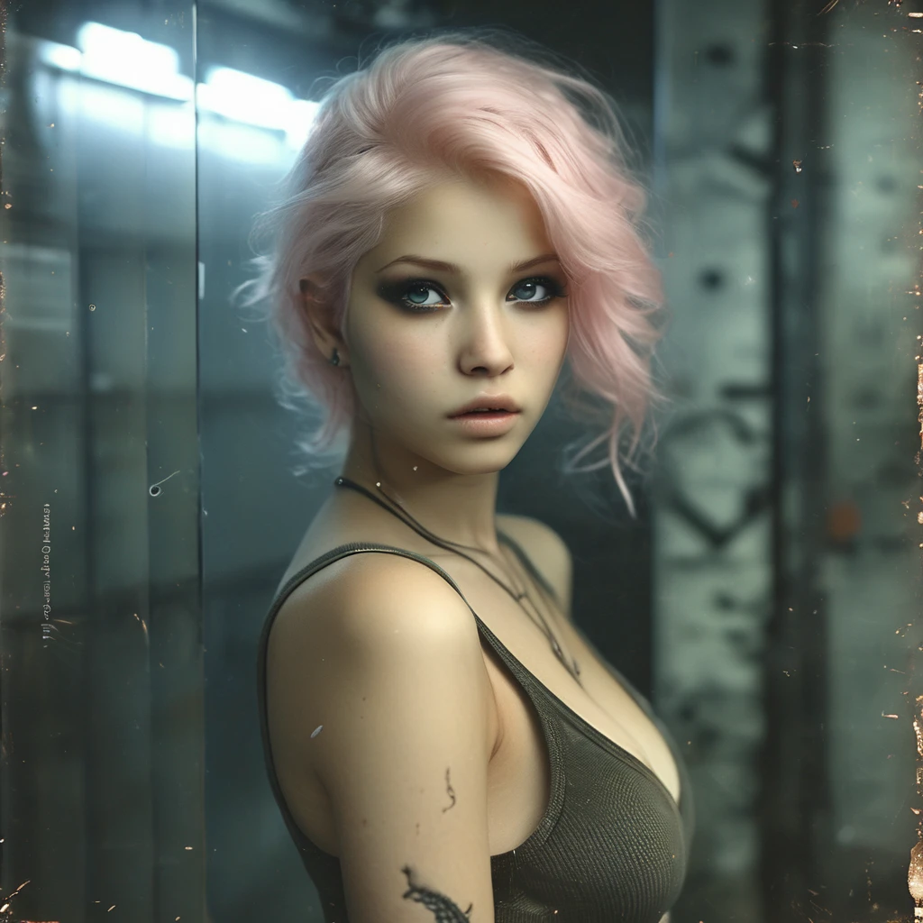beautiful cute snake human-like, 20 years old, she is dressed in tank top and micro skirt , she have beautiful light pink hair, Japanese, beautiful, cute, innocent face, small mouth, young, hourglass body, big breast,
, 8k, MASTERPIECE by Aaron Horkey and Jeremy Mann, sharp, masterpiece, best quality, Photorealistic, ultra-high resolution, photographic light, illustration by MSchiffer, Hyper detailed