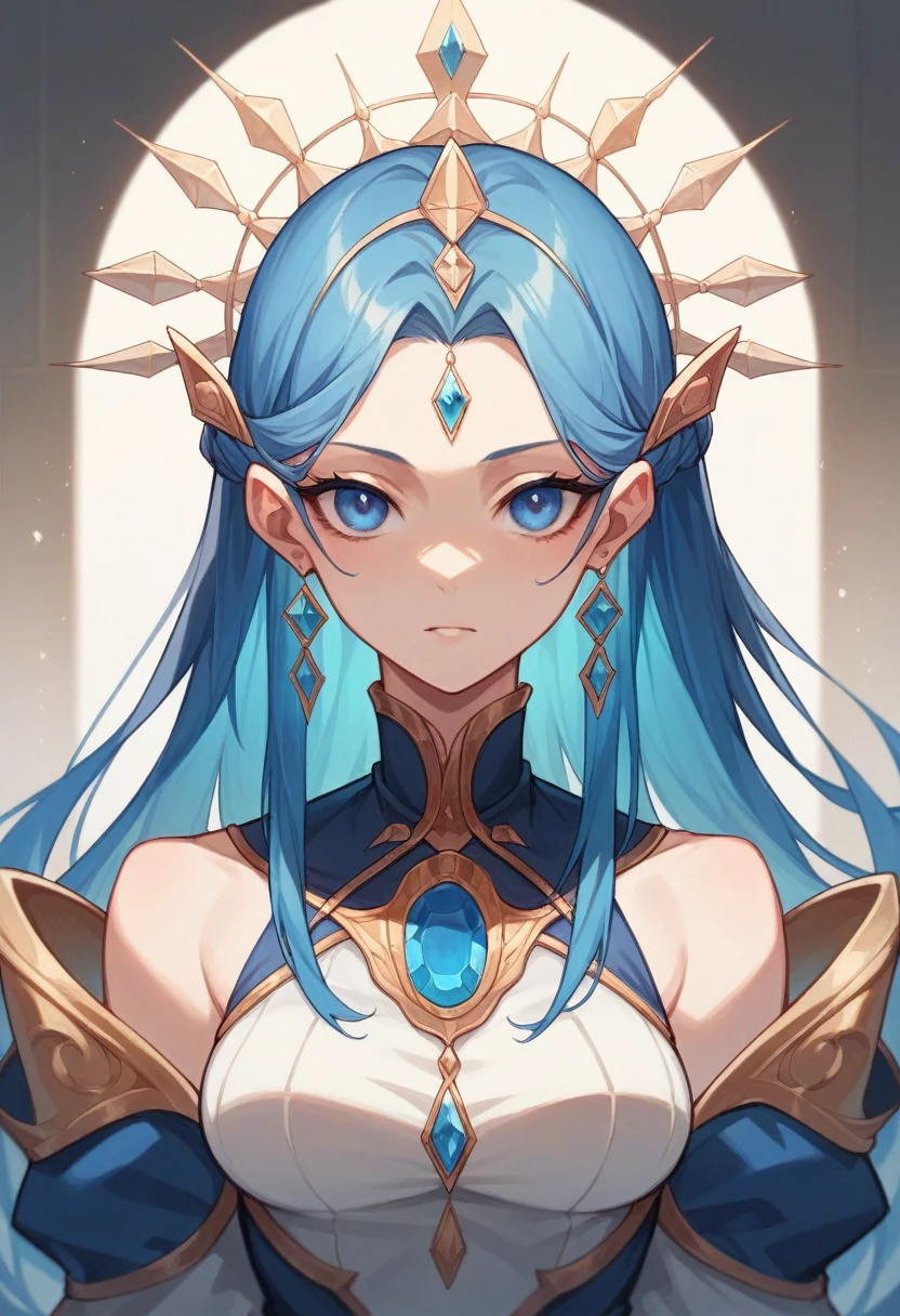 1 , 独奏, high resolution, longye hair, breastsout, shorth hair, bangss, blue colored eyes, jewel, breastsout grandes, cinematrographic, sexly