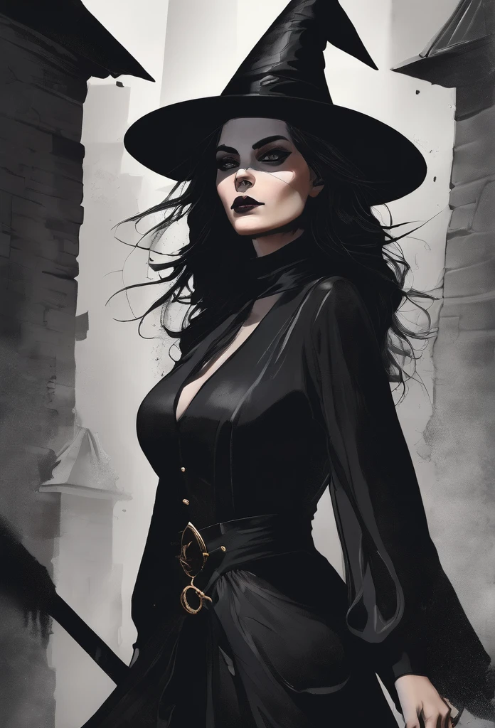  "Girl corpo inteiro witch dark style with power"