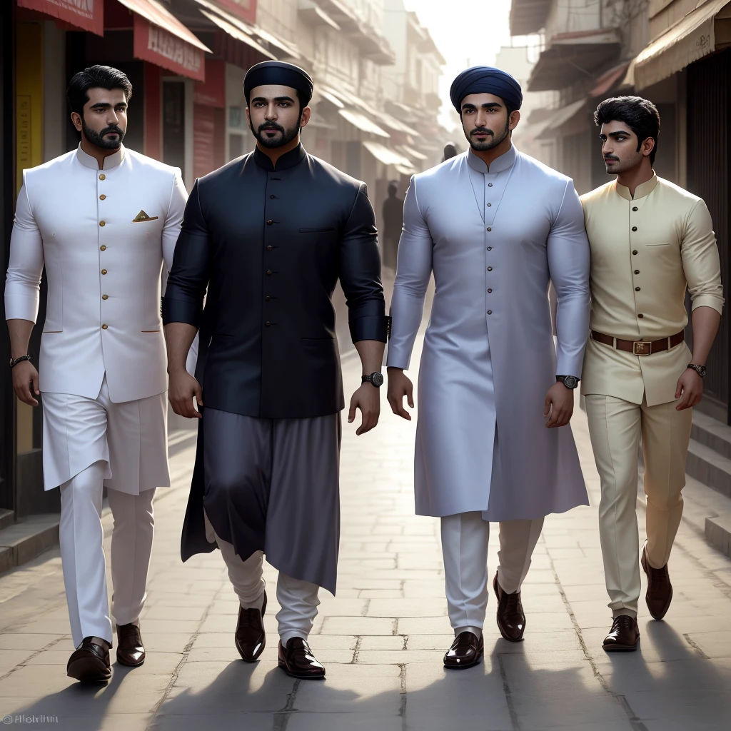 Hiritk Roshan Bollywood actor wearing Muslim boys dress walking in a street