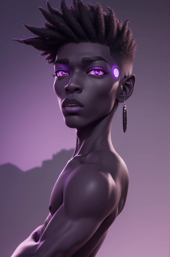 ((best quality)), ((work of art)), (detailed), ((phonk animation)), male charactera black god with purple eyes and he has no mouth Nei nose