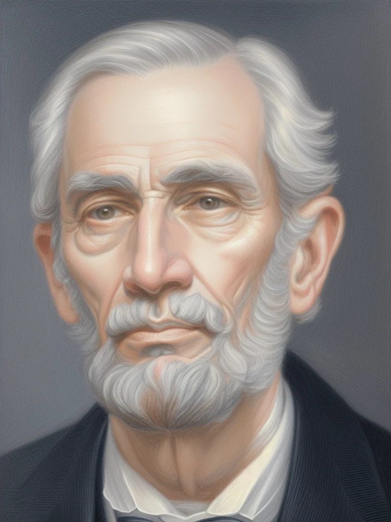 There is a man with a beard and a suit and tie, Tom mapeado William-Adolphe, inspired by Samuel F. b. Morse, digitally painted, close the portrait, Abraham Lincoln, a color photo, presidential portrait, digitally painted, rendering of close the portrait, # 1 digital painting of all time, #1 digital painting of all time, portrait of Abraham Lincoln