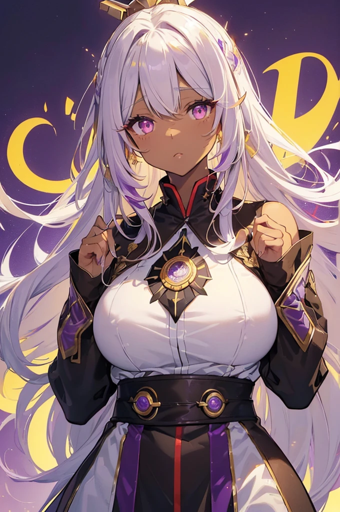 ((Prinz Eugen))、(Yae Miko)、
((Right eye is yellow、Purple left eye:1.5))、(White Hair)、
((Highest quality))、((Highly refined))、((Super detailed))、
((Sparkling Eyes))、((Ultra-high resolution))、((Ultra HD))、
masterpiece、Detailed hands、
One woman、Only one person、solo、
(uniform:1.5)、(Long coat:1.3)、
(Sleeves of priestess clothes:1.2)、Cyberpunk clothing、
((SWAT))、((Have a scythe))、
(Brown skin:1.5)、(Tan Skin:1.5)、
Ahoge、messy hair、Super long hair、 
ponytail、
Saggy breasts、Long Breasts、Big Breasts、
View the model from the front、