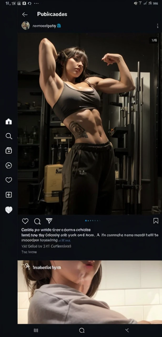 Sexy girl huge breasts with abs