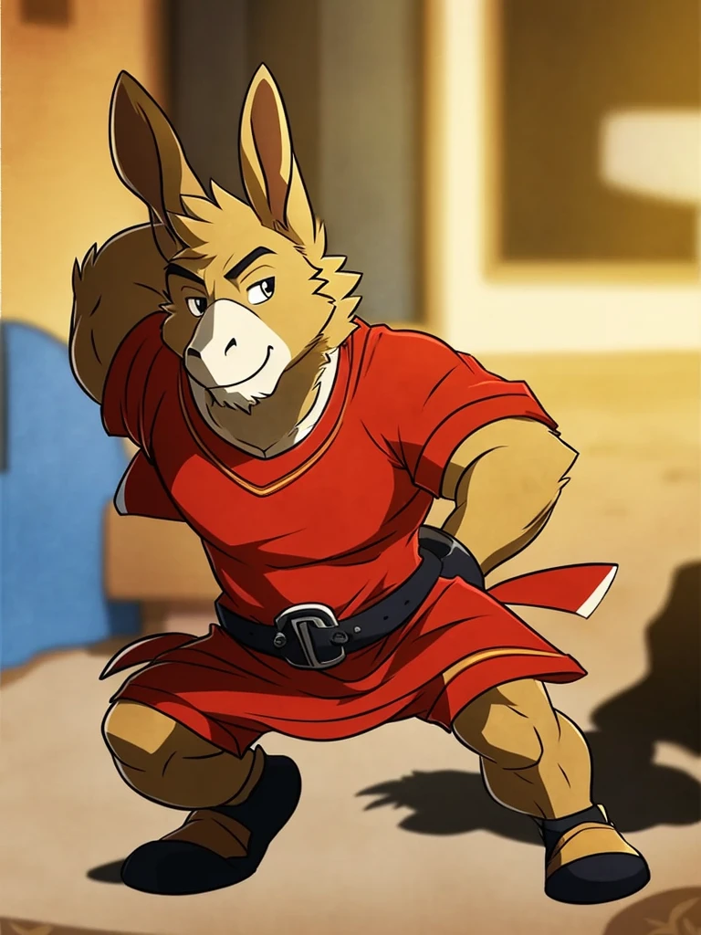 Anthropological Donkey, 4K, High resolution, best quality, posted on e621, alone, Anthroposophical body, masculine, adult, masculine, , correct anatomy, (symbol), (blurred background, blurred background:1.2), (von Takemoto Arashi:1.0), (by wfa:1), (von Taran Fiddler:0.5), young, (Cel-Shading-Technik, Cartoon shading:1.2), black line drawing, black outline, flat coloring, (strong shadows, dark shadows:1.2), dynamic pose, portrait, Very close to the face,