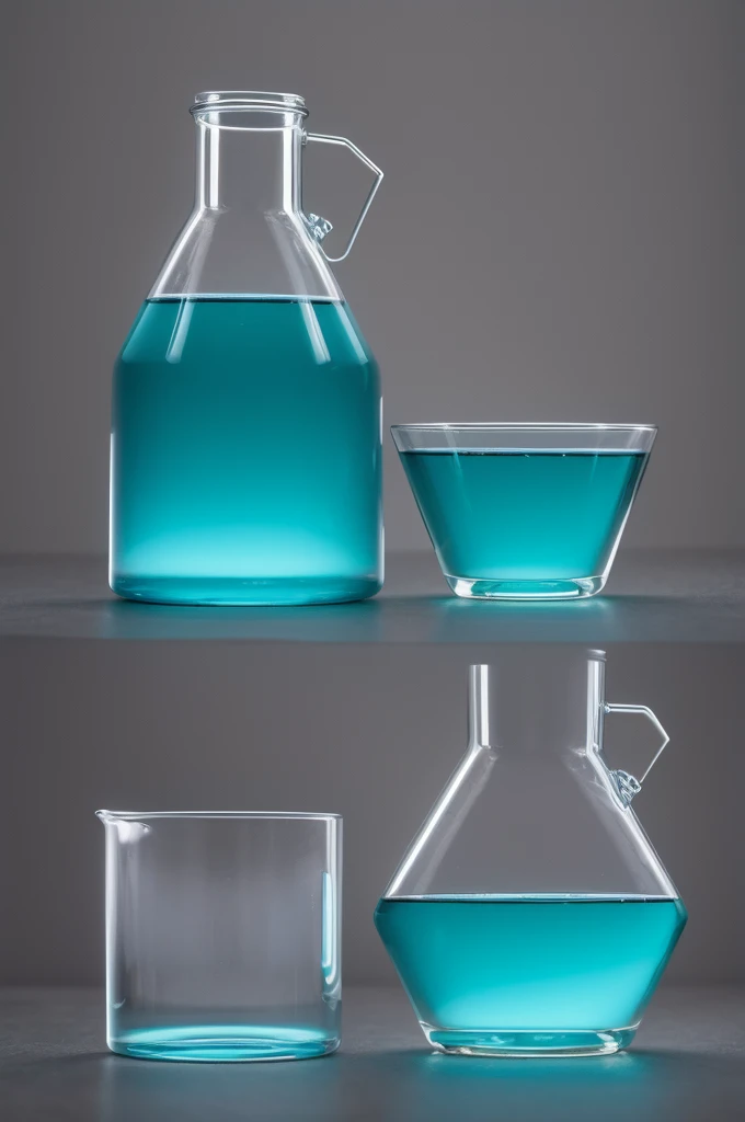 Make a hand generated laboratory flask. It should be in a simpler style, with basic geometries