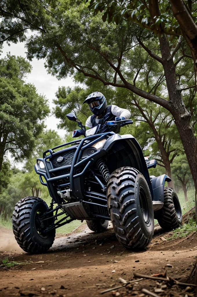 A quad bike crashed into a tree,ñ of one doing at night