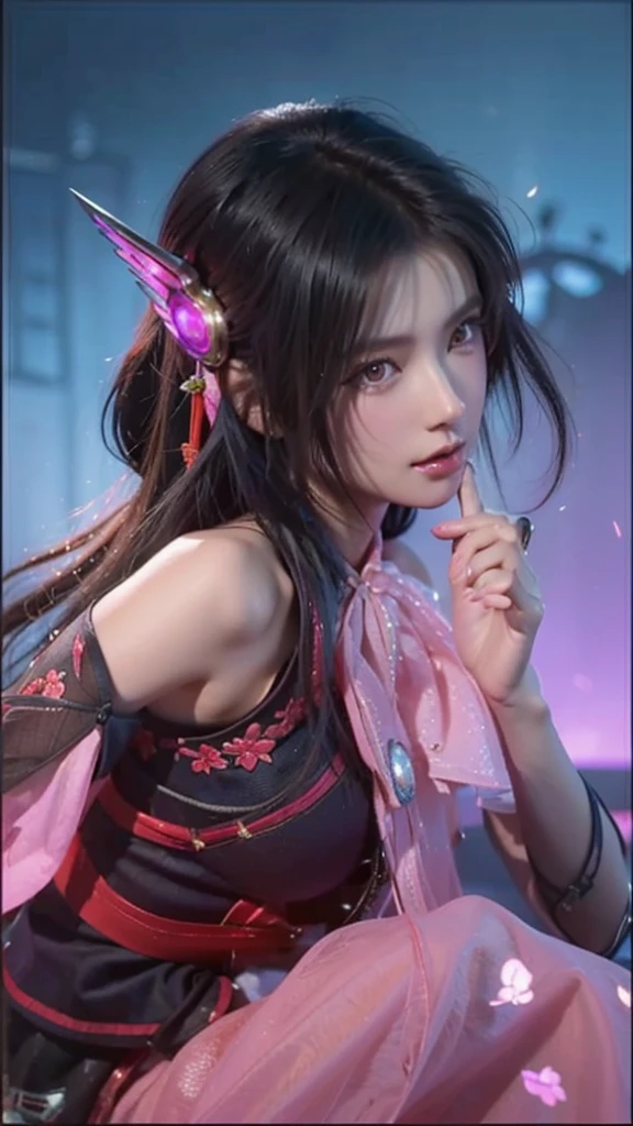 a close up of a woman with a sword in a field, concept art inspired by Li Mei-shu, Artstation, conceptual art, irelia, ahri, portrait of ahri, yun ling, xianxia hero, style artgerm, irelia from league of legends, unknown, ! dream artgerm, heise jinyao