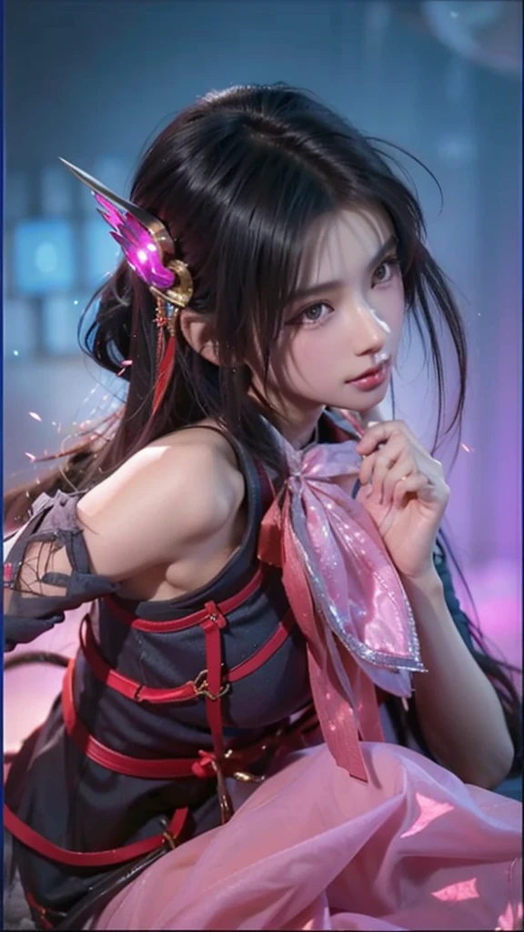 a close up of a woman with a sword in a field, concept art inspired by Li Mei-shu, Artstation, conceptual art, irelia, ahri, portrait of ahri, yun ling, xianxia hero, style artgerm, irelia from league of legends, unknown, ! dream artgerm, heise jinyao