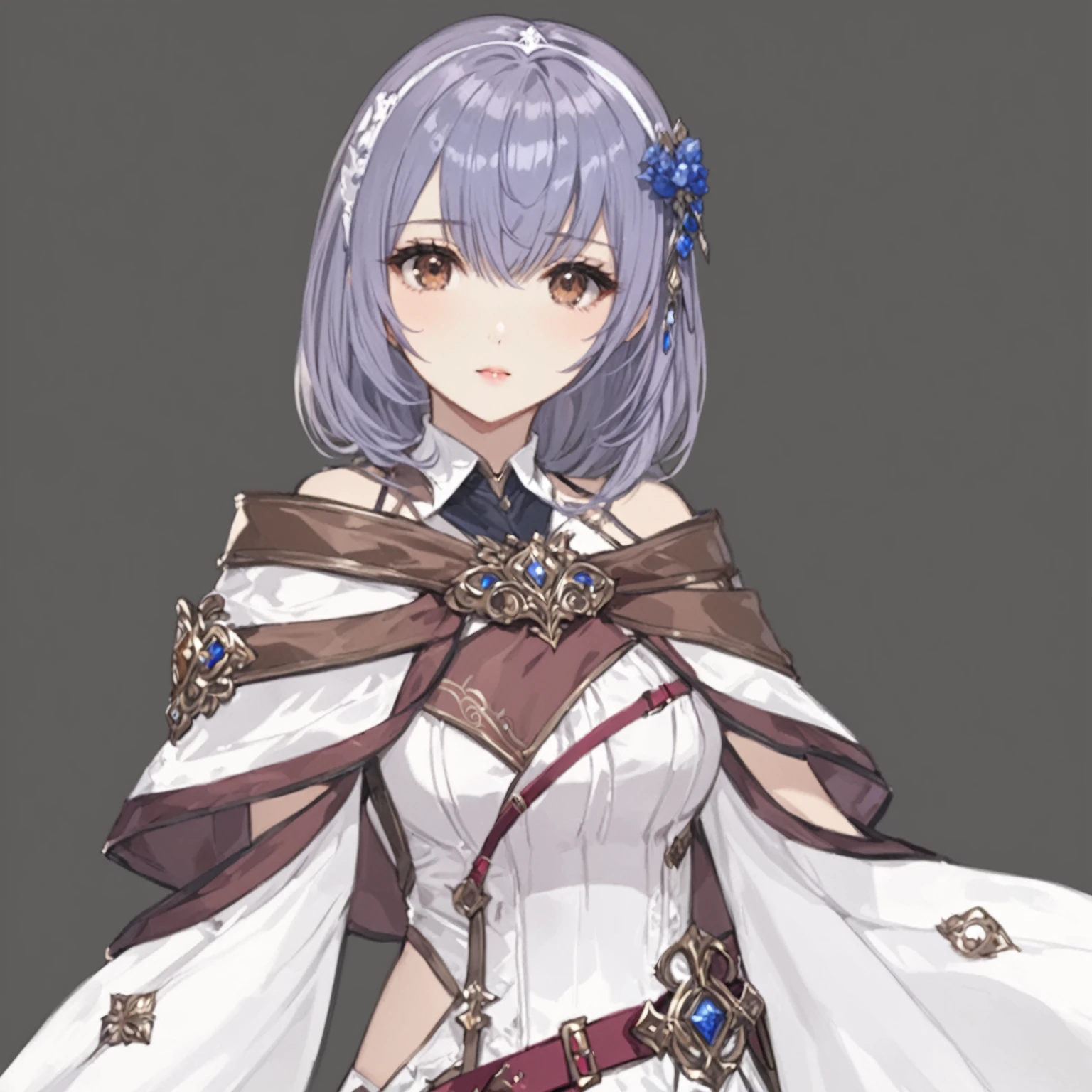 masterpiece, best quality, good quality, Fantasy Aesthetic, Highly detailed, shadowverse style, , girl, black brownish hair, brown eyes