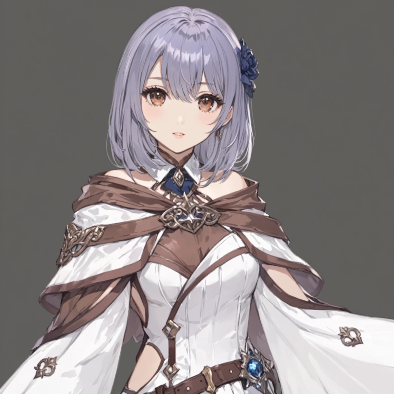 masterpiece, best quality, good quality, Fantasy Aesthetic, Highly detailed, shadowverse style, teen, girl, black brownish hair, brown eyes