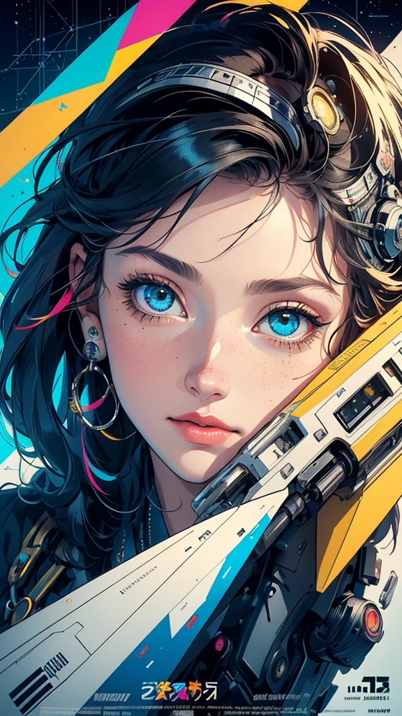 (((masterpiece, highest quality))),(((solo:1.2))),(((1girl:1.2))),32k wallpaper, very detailed, poster, vintage science fiction,(((((geometric cinematic movie poster))))), (bauhaus), shape,(((abstract))),(mid century modern),movie poster,(((((portfolio))))),(((((Close-up))))),(((((bust up))))),((((more various angle)))),(((highlight))),Vast landscape,((((heterochromia)))),(((complete. detailed face))),(((Extremely talented))),(((most complecated machine))),Colorful color scheme
