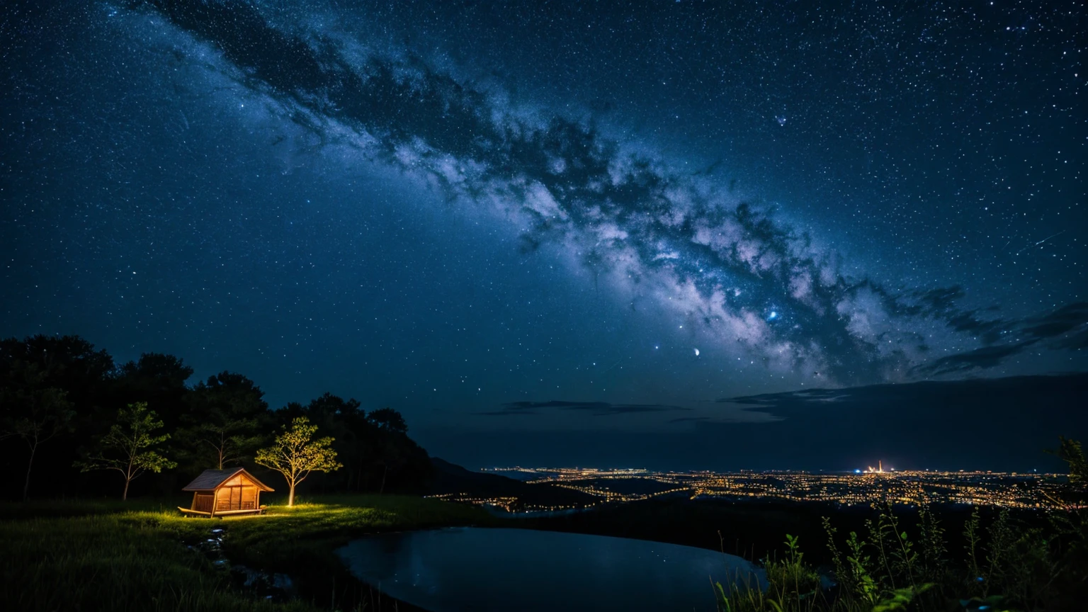川と山のある風景を描いた星Moonlit Night画, Starry Skyの絵画, Rob McNaughton, Starry Skyの夜, Dreamscape painting, Jason Benjamin, Night view, dream scenery art, Moonlit Night, Twinkling distant stars, Natural scenery at night, moonlight, Moonlit Nightscape, Stars shining in the distance, Starry Sky, Mystical Night