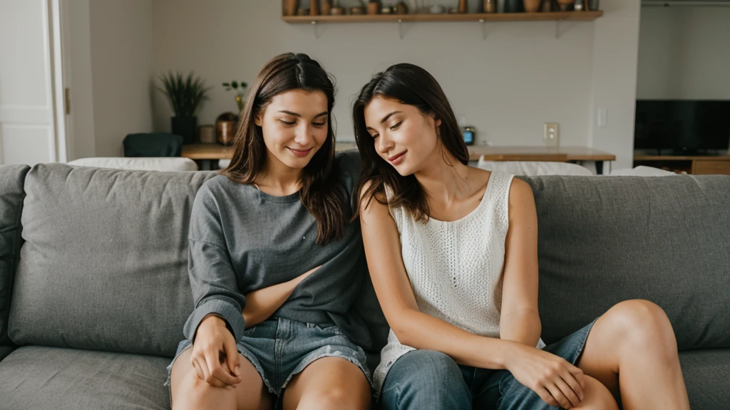 couple sitting on couch- romance