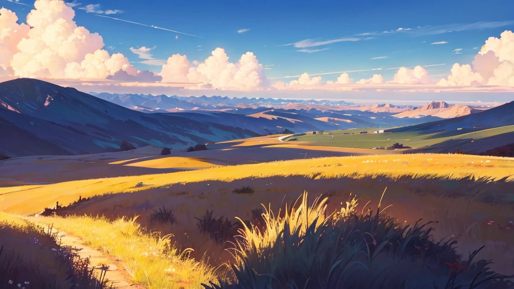OPEN LANDSCAPE WITH BEAUTIFUL SKY