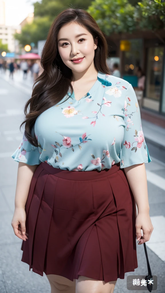 ((((Very fat woman)))、Summery blouse、Japanese model、cute、Beautiful Asian Girl、4K、RAW、Ultra HD