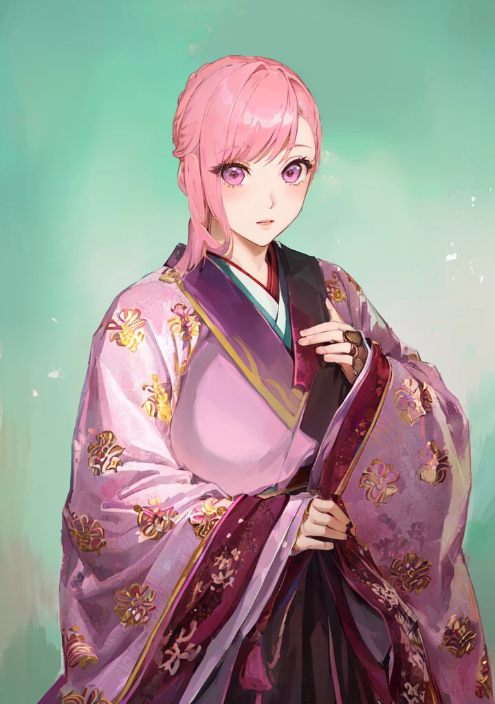Pink Hair、Anime girl in purple dress,, Sakura Haruno, ((Wearing noble robes)), Goto Indian Summer, Sakura Haruno, Produced in collaboration with Anime Painter Studio, Inspired by Nishikawa Sukenobu, Glorious Makami, inspired by Eizan Kikukawa, Wearing Kimono, Yaoi Haruma, Wearing Kimono,big ,huge ,sex body,Three Kingdoms,Dynasty Warriors,Chinese style,Hanfu,Huge Breasts