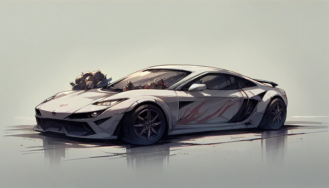 Make a picture of lamborghini aventador lp 780-4 ultimae (nero aldebaran metallic - black), the background is a massive mansion and the car is standing infront of the main gate