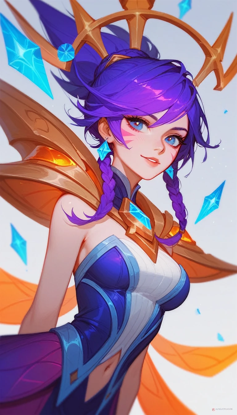 (Fraction_9,Fraction_8_Direction_7_up), （（1个female人））（1个female人），female，League of Legends，Sexy clothes，