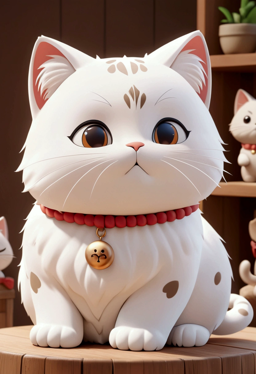     Q version cute cat,  A white huge cute cat cute 3d cartoon style, Accurate anatomy,

                     Very fine texture, Clear and detailed animation, High quality cartoon characters, High quality and realistic