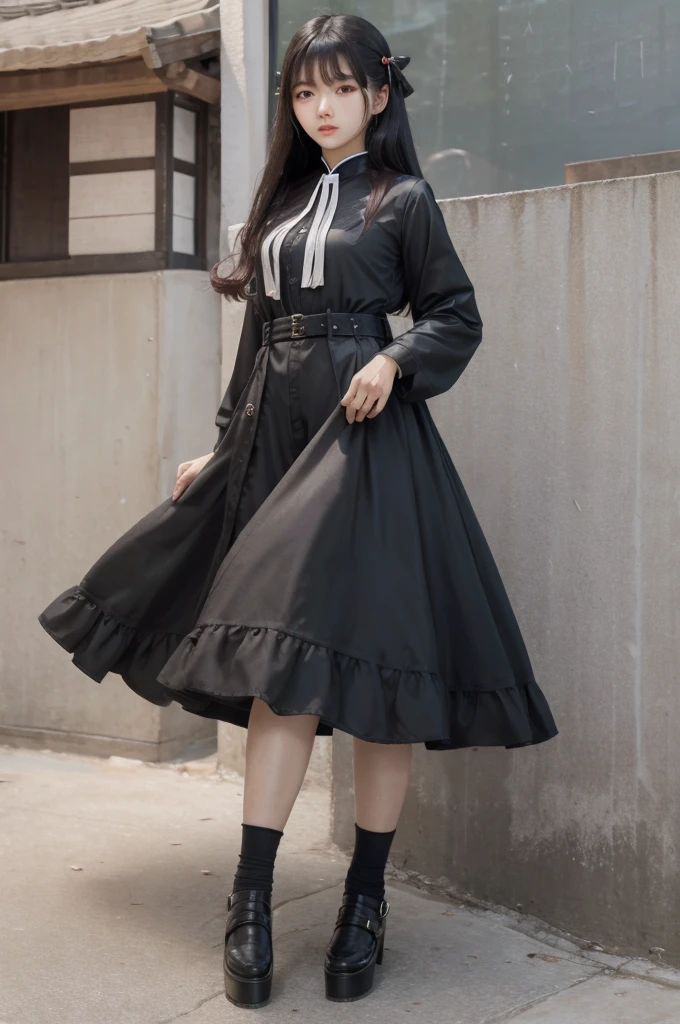full body shot of a young woman wearing the latest fashion craze in random photoshoot pose, young asian girl, asian girl with long hair, trendy korean fashion, trendy japanese fashion, beautiful asian girl, chinese girl, beautiful south korean woman, a young asian woman, wenfei ye, young asian woman, korean girl, xintong chen, asian girl, an asian woman, gorgeous young korean woman, random colored outfit