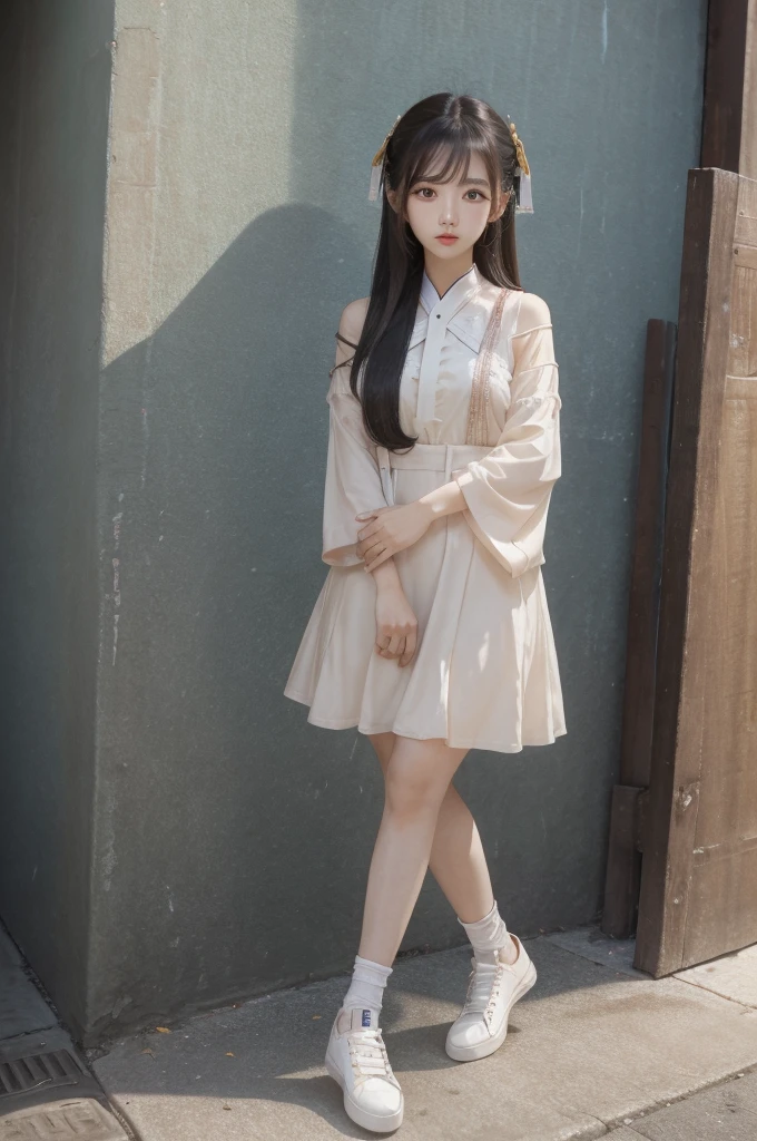 full body shot of a young woman wearing the latest fashion craze in random photoshoot pose, young asian girl, asian girl with long hair, trendy korean fashion, trendy japanese fashion, beautiful asian girl, chinese girl, beautiful south korean woman, a young asian woman, wenfei ye, young asian woman, korean girl, xintong chen, asian girl, an asian woman, gorgeous young korean woman, random colored outfit