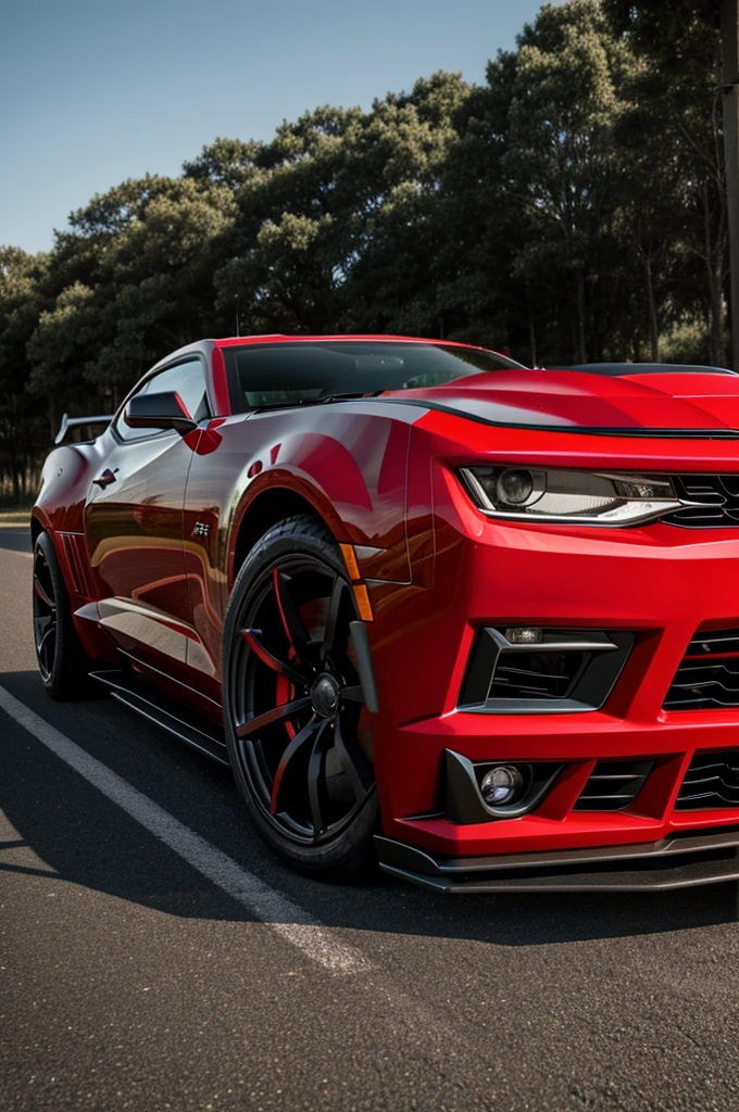 A black and red cap from a Camaro RS