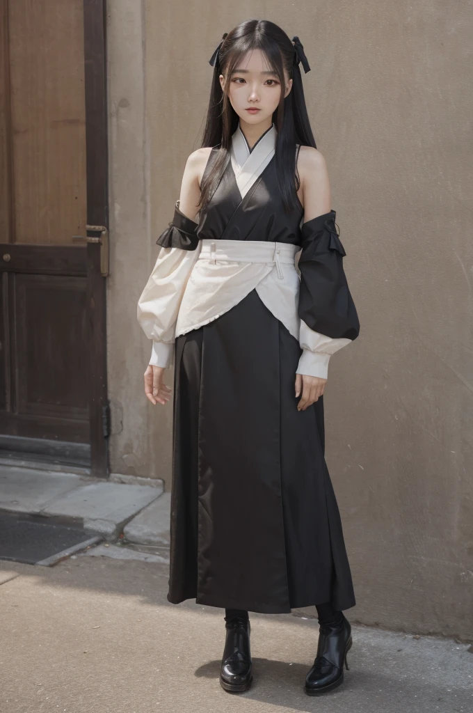 full body shot of a woman wearing the latest fashion outfit doing random photoshoot pose, asian girl, asian girl with long hair, trending korean fashion, trending japanese fashion, beautiful asian girl, chinese girl, beautiful south korean woman, a young asian woman, wenfei ye, asian woman, korean girl, xintong chen, asian girl, an asian woman, gorgeous korean woman, random colored outfit