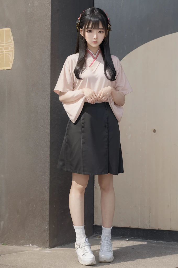 full body shot of a woman wearing the latest fashion outfit doing random photoshoot pose, asian girl, asian girl with long hair, trending korean fashion, trending japanese fashion, beautiful asian girl, chinese girl, beautiful south korean woman, a young asian woman, wenfei ye, asian woman, korean girl, xintong chen, asian girl, an asian woman, gorgeous korean woman, random colored outfit