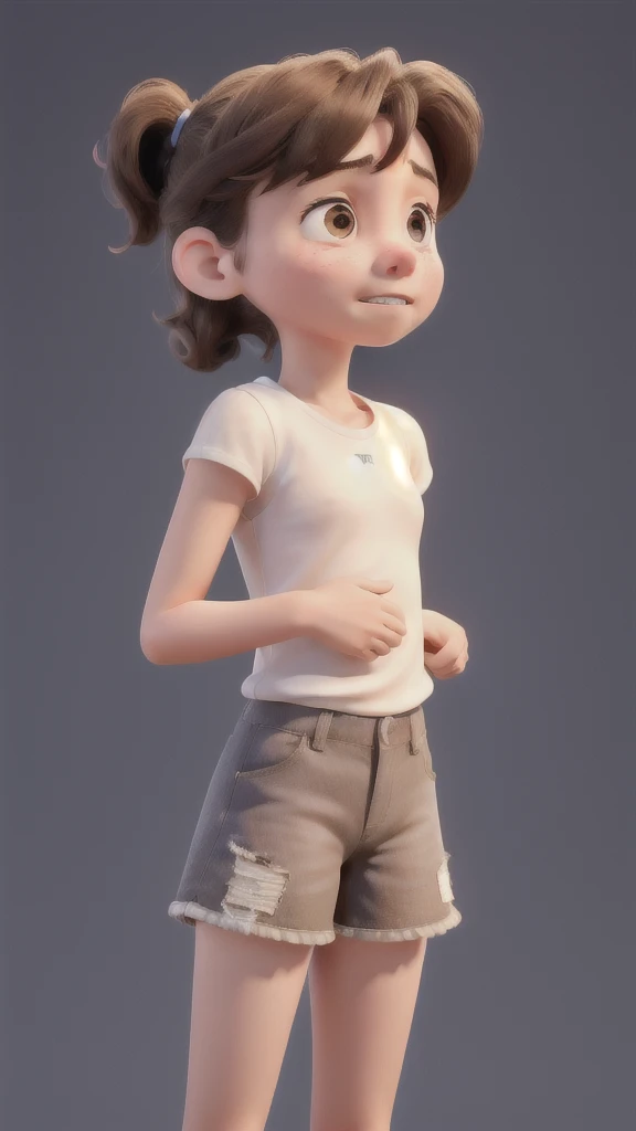 1girl, sarah miller, short hair, blonde hair, light blue eyes, flat chest, <lora:Sarah_Miller_Pony_r2:0.82>,
gray shirt, short sleeves, standing, hands on hips, shorts, smile, solo focus, (closeup:1.2),
source_realistic, (score_9, core_8_up, score_7_up, score_6_up)