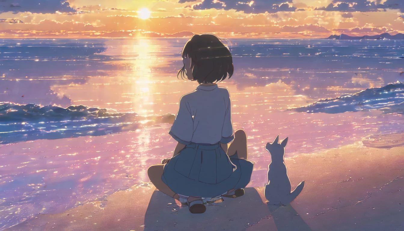 (Masterpiece:1.5), (Lofi anime Aesthetic:1.9), (best quality:1.5), anime style (([makoto shinkai])), makoto shinkai&#9, background anime full hd, conceptual artwork, tumblr, magical realism, cute anime, anime full hd, (anime movie backgrounds), Ultra range of scene details, Beautiful woman, long hair, beautiful and bright eyes, natural beauty body, (Lofi anime style)