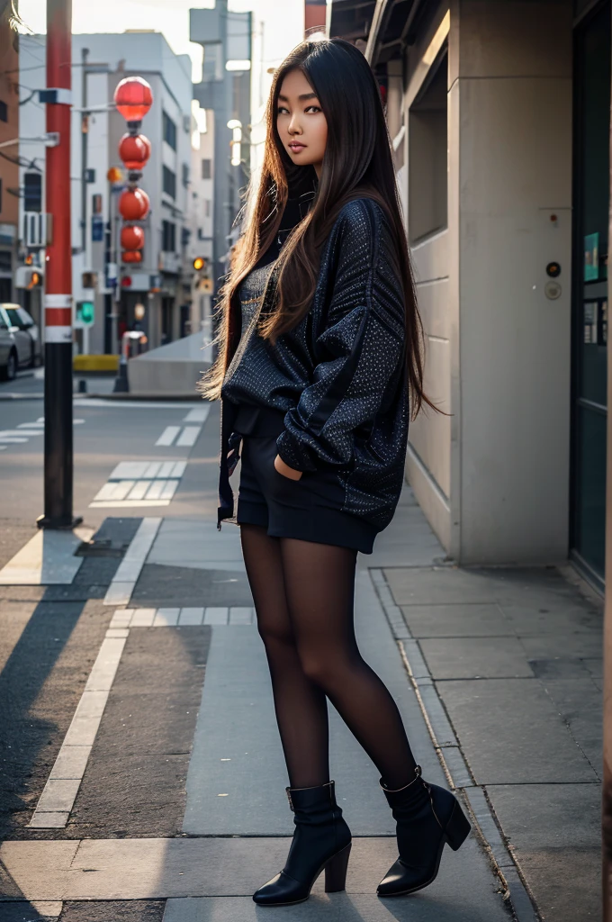 full body shot of a supermodel wearing the latest fashion outfit doing random photoshoot pose, asian girl, asian girl with long hair, trending korean fashion, trending japanese fashion, beautiful asian girl, chinese girl, beautiful south korean woman, wenfei ye, asian woman, korean girl, xintong chen, asian girl, gorgeous korean woman, random colored outfit, winter clothes