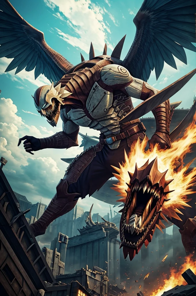 Flying jaw titan from shingeki no kyojin