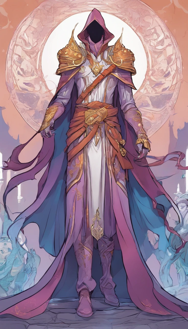 Mind flayer,Inspired by Dungeons & Dragons,Full body concept art illustration of Mind Flayer。The character has human-like proportions,tall、slim and muscular。The character has 4 tentacles extending from its chin,Light purple skin,Almost Blue。The character is dressed in exquisite、Luxurious white academic robes and ornate leather boots。Background is blank