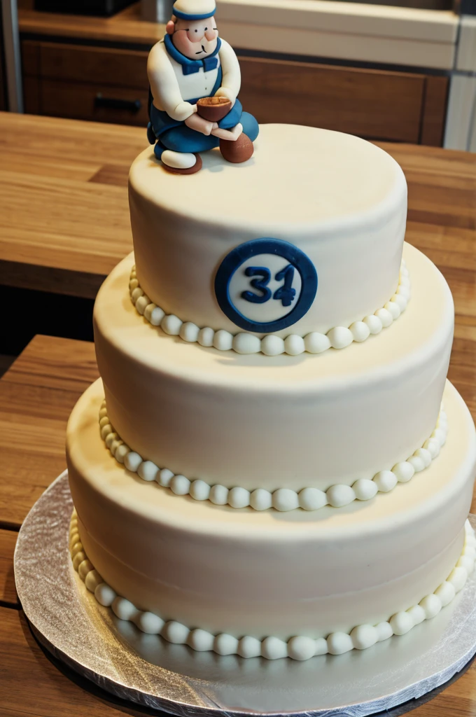 Michelin eating cake